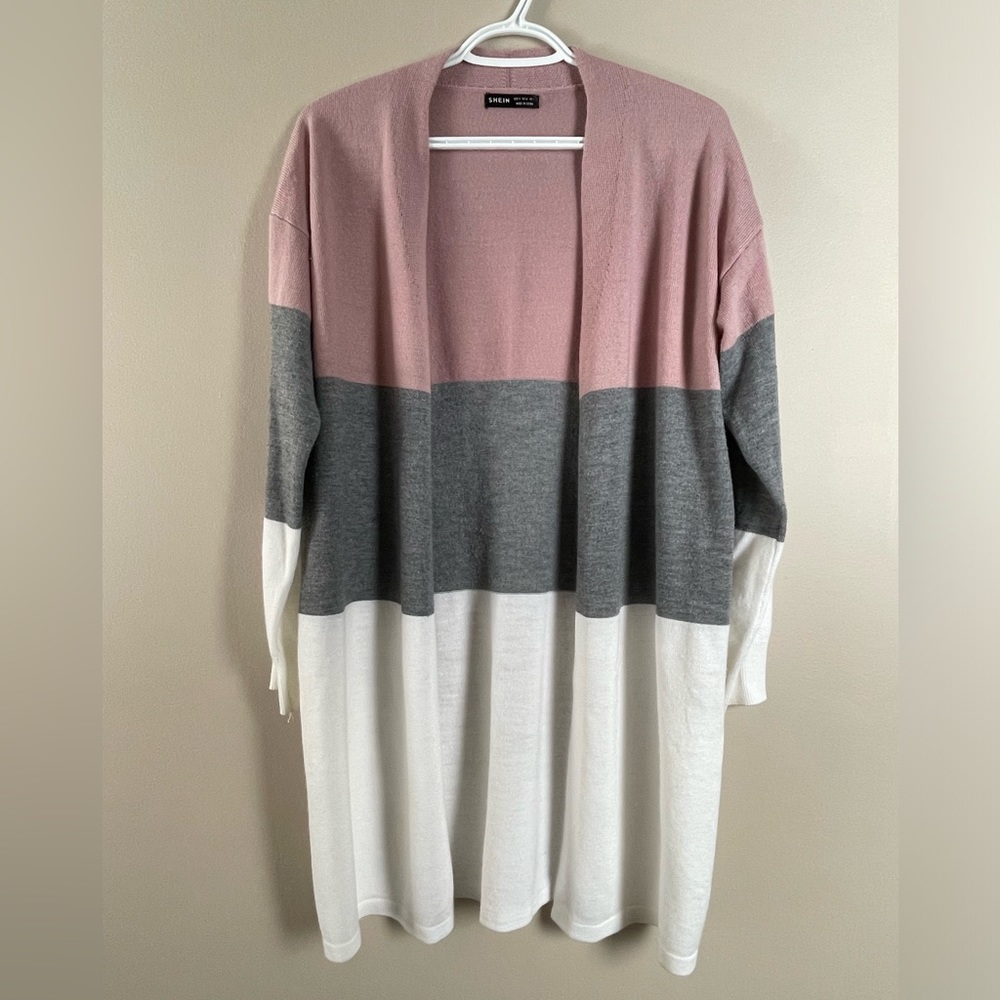 SHEIN Colour Block Cardigan